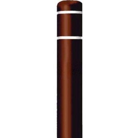 POST GUARD Post Guard® Bollard Cover CL1385U, 4-1/2"Dia. X 52"H, Brown W/White Tape CL1385U